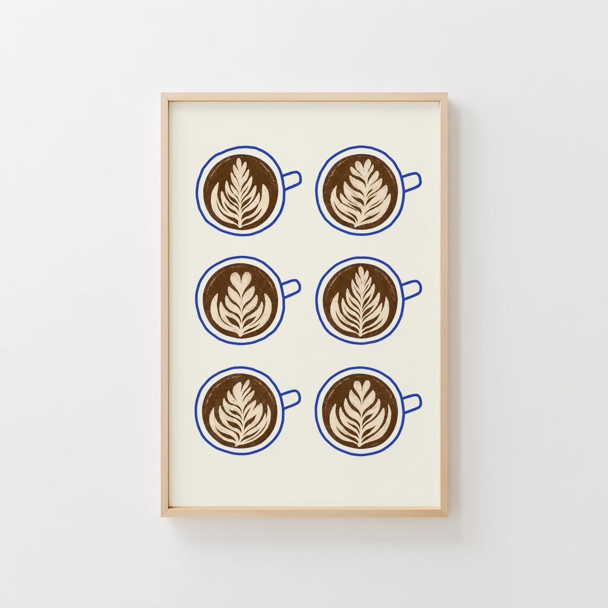 Vintage Coffee Print and Poster, Latte Art Wall Art