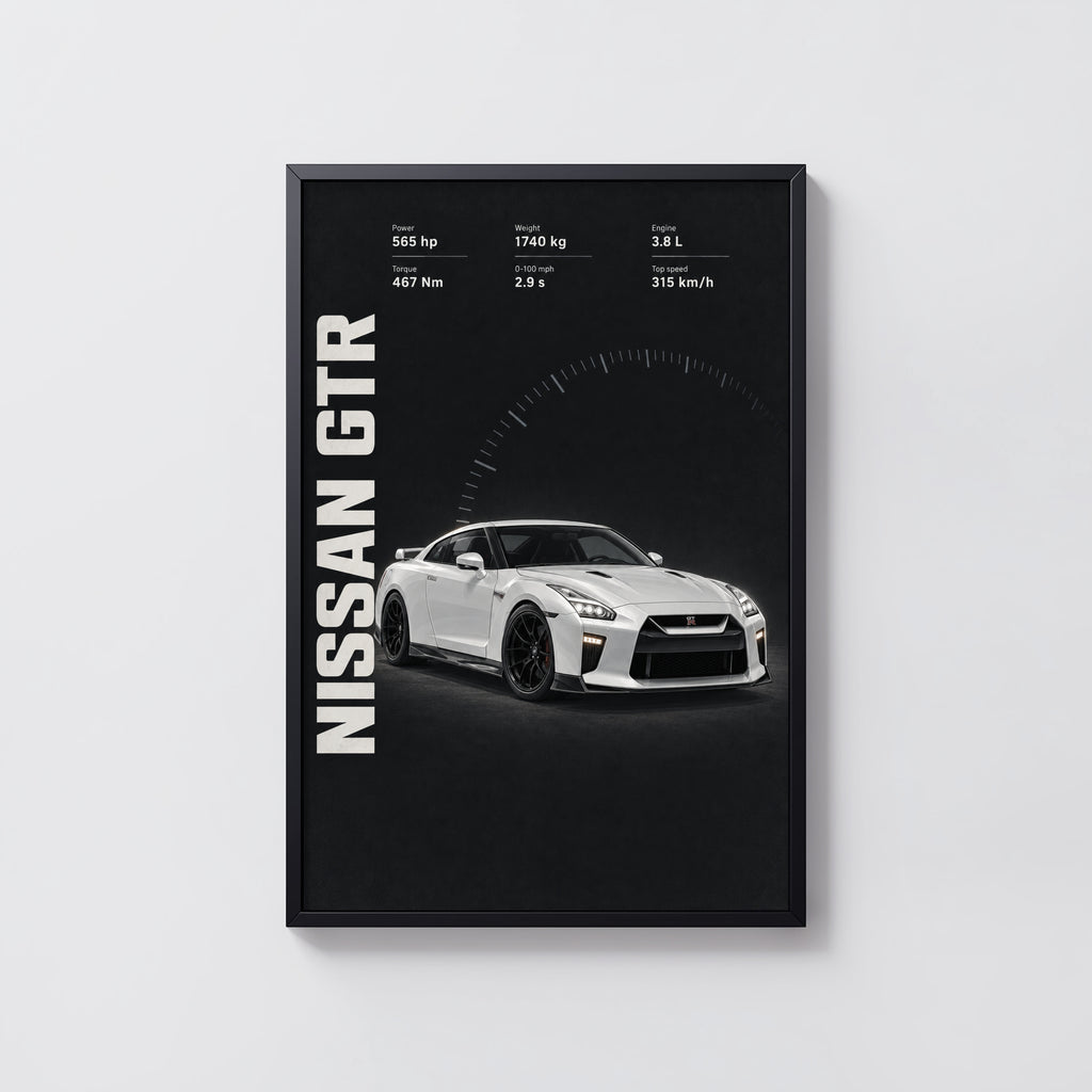 Vintage Nissan GTR Print, Car Wall Art