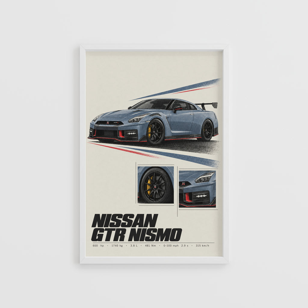 Vintage Nissan GTR NISMO Print, JDM Car Wall Art