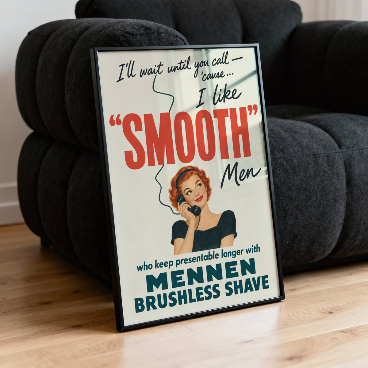 Vintage Shaving Advert Poster, Retro Wall Art, Print
