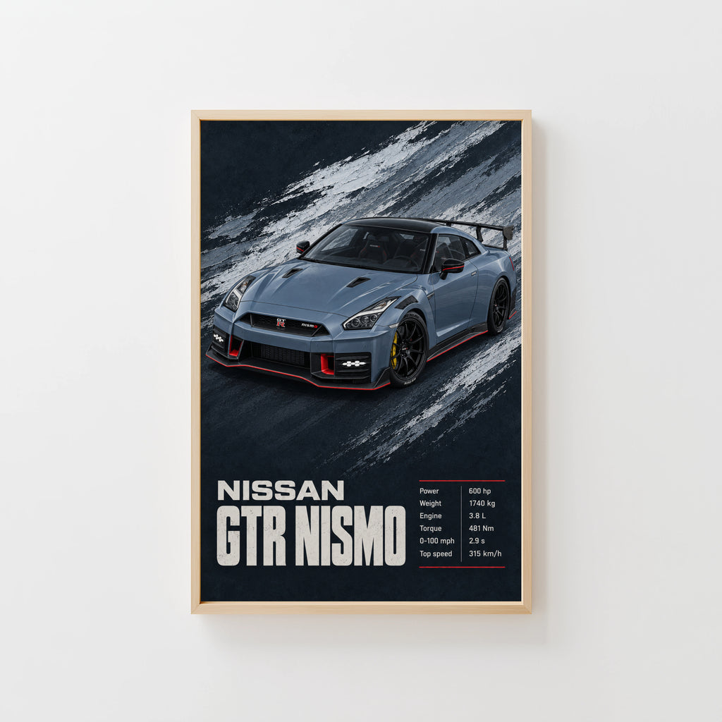 Vintage Nissan GTR NISMO Print, Car Wall Art
