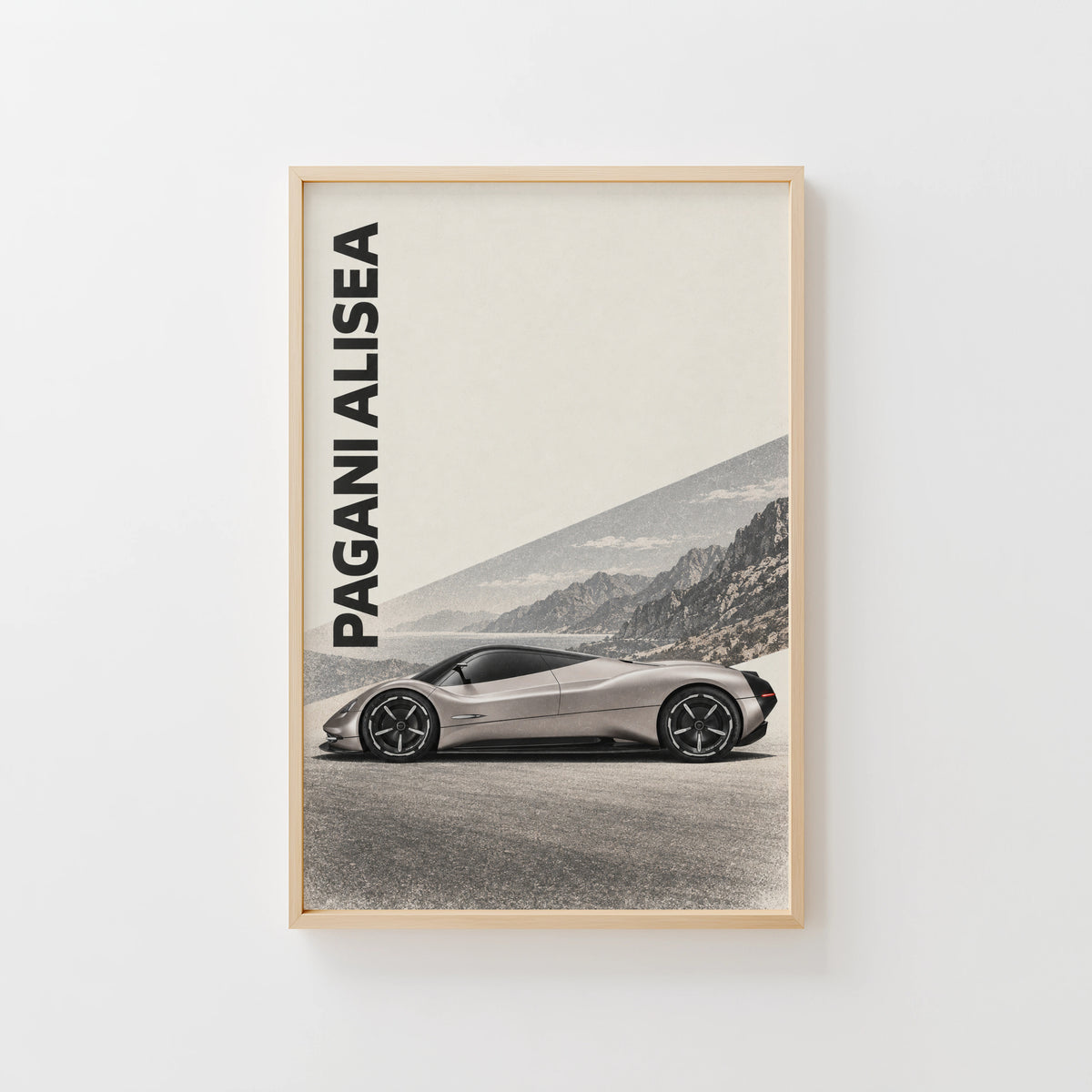 Vintage Pagani Alisea Car Print, Supercar Poster