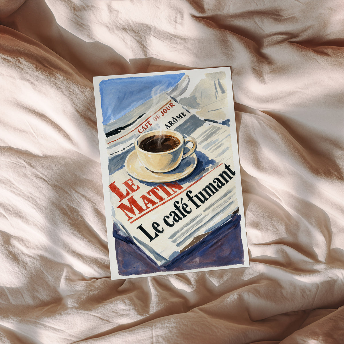 Vintage Coffee Print and Poster, French Cafe Wall Art