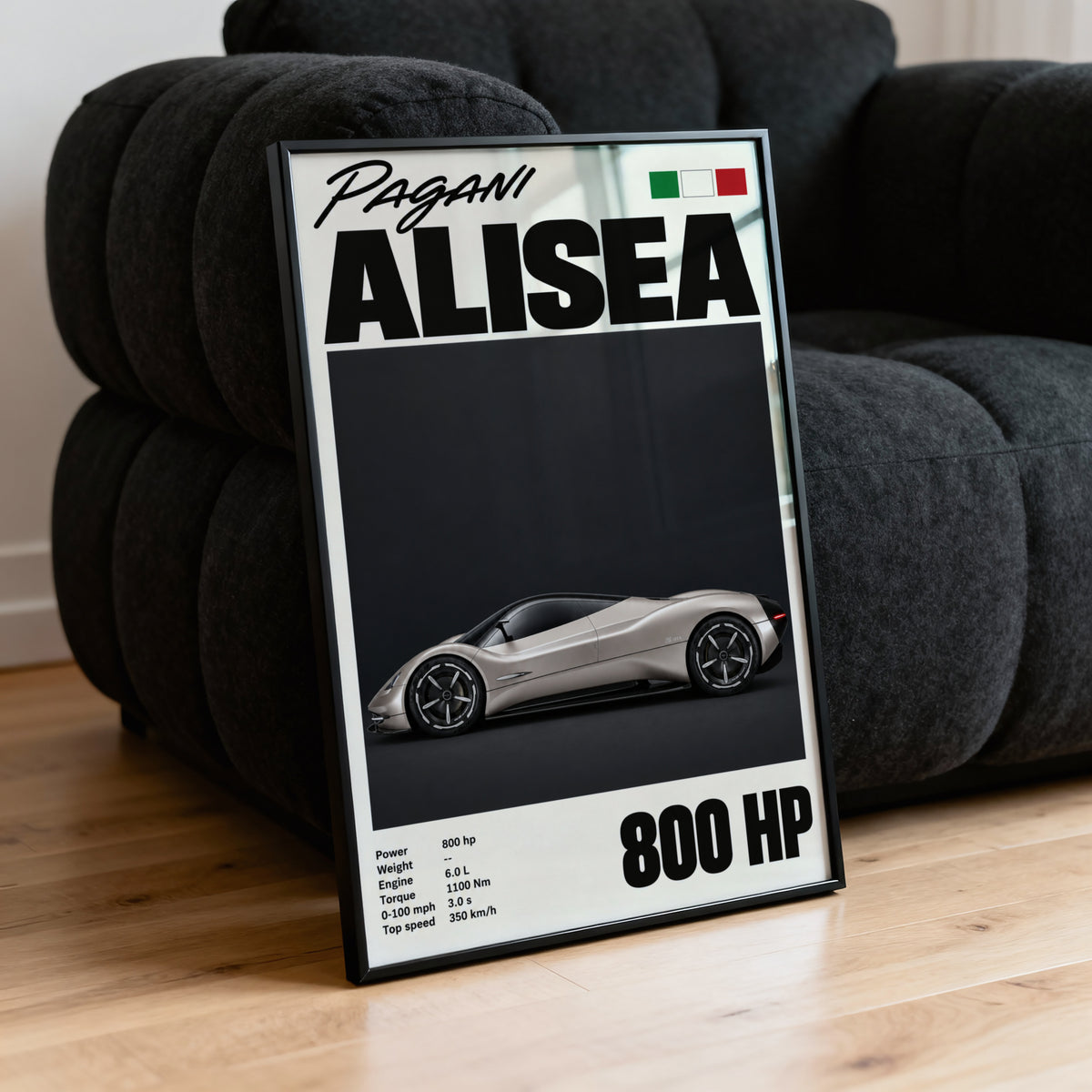 Vintage Pagani Alisea Print, Car Poster, Supercar Art