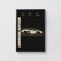 Vintage Lamborghini Aventador Print, Car Poster Wall Art
