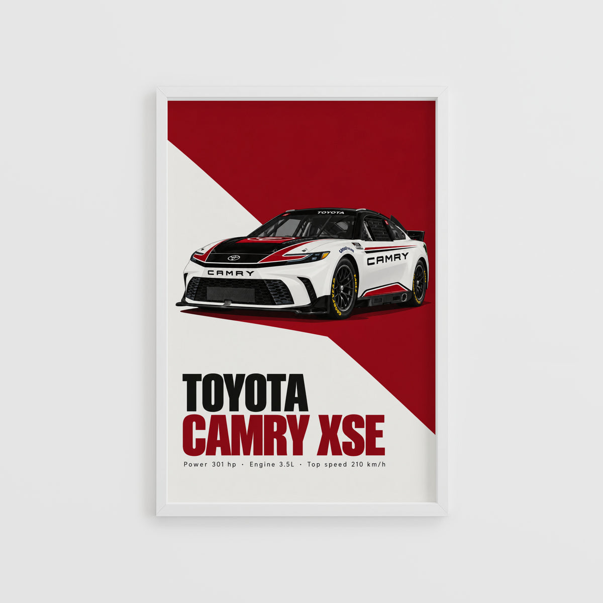 Vintage Toyota Camry XSE Print, Race Car Art
