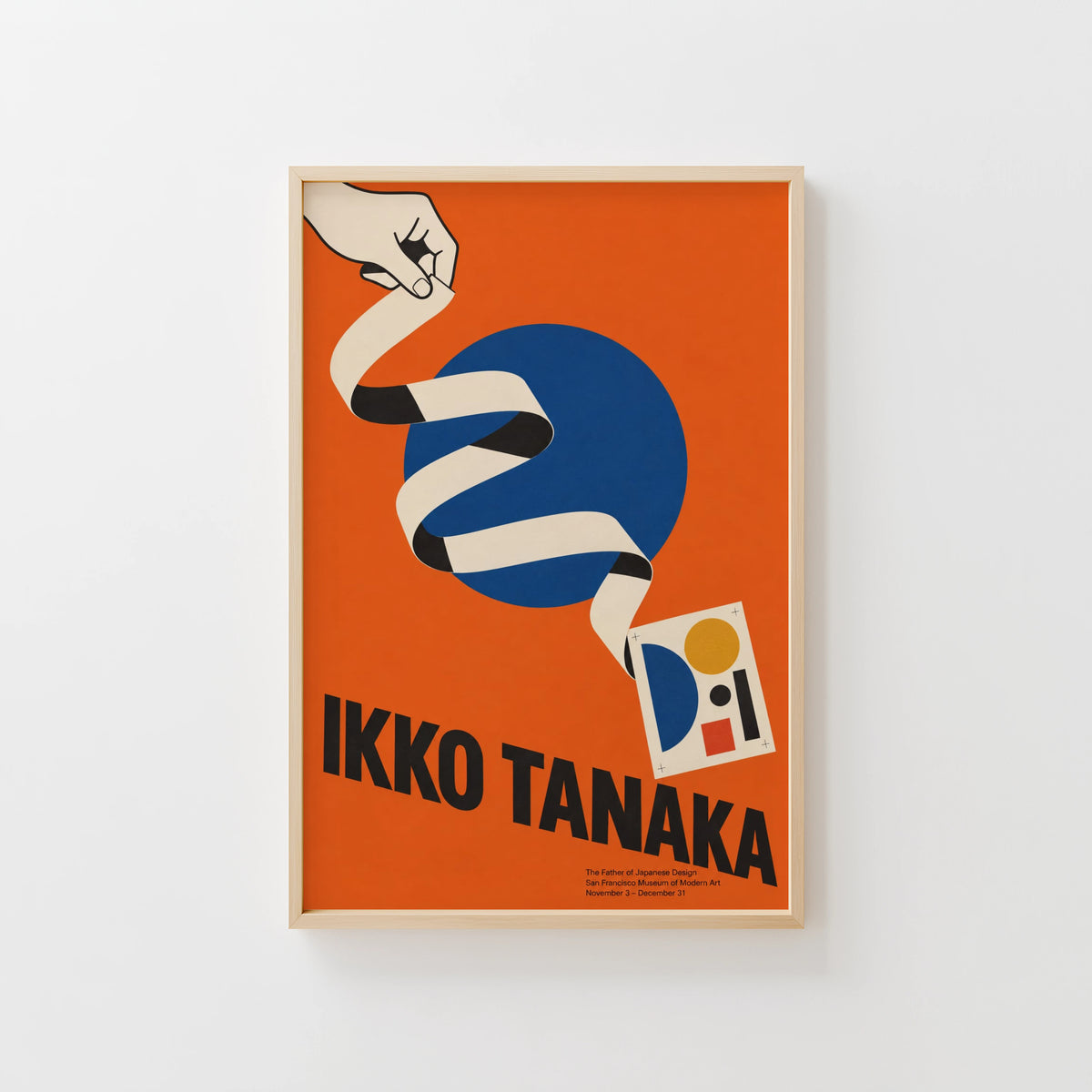 Vintage Ikko Tanaka Print, Japanese Design Poster