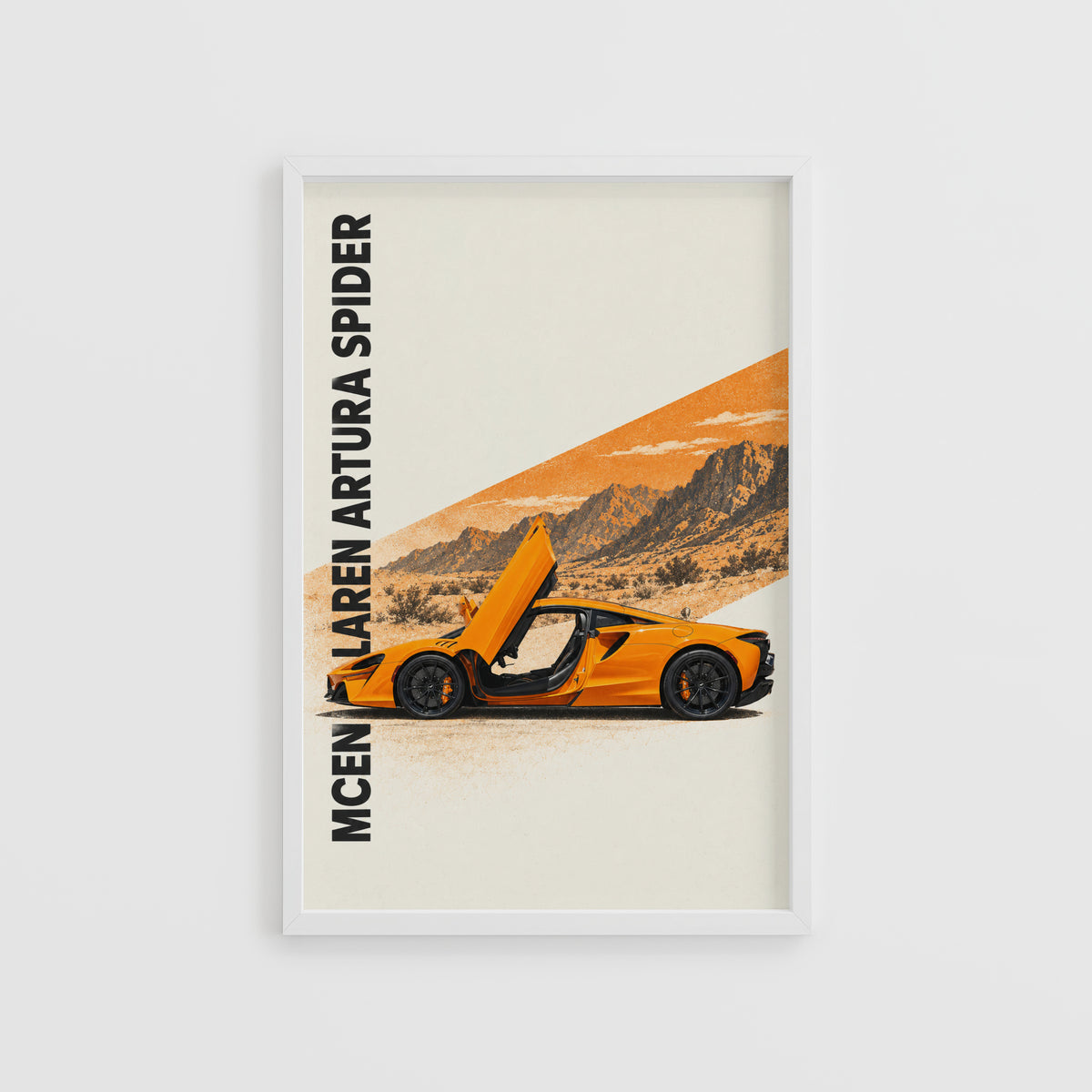 Vintage McLaren Artura Spider Print, Car Wall Art