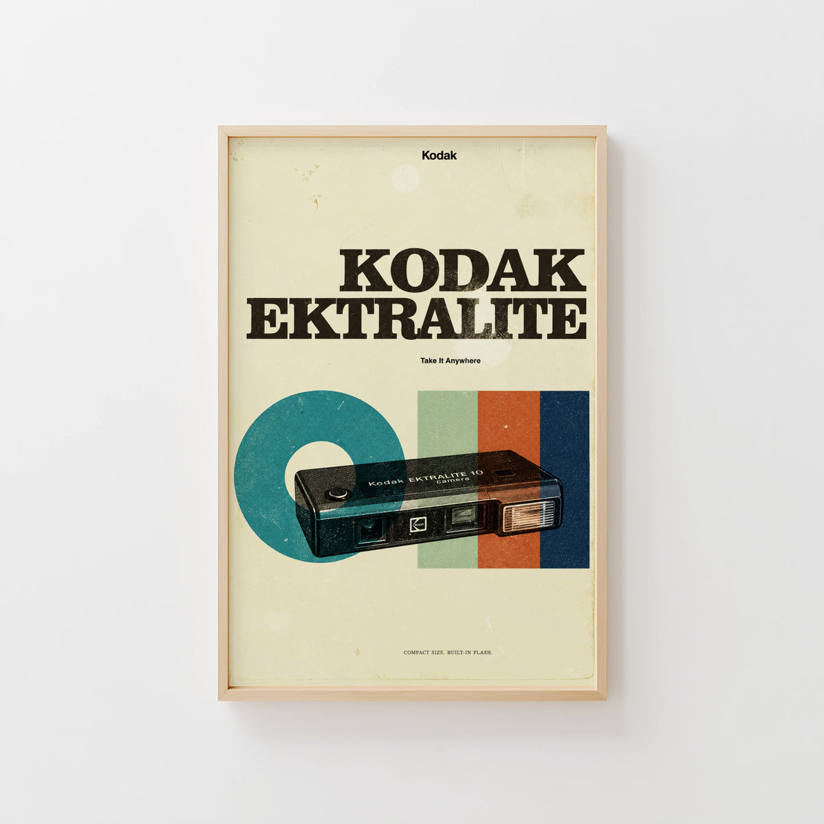 Vintage Kodak Camera Poster, Retro Photography Wall Art