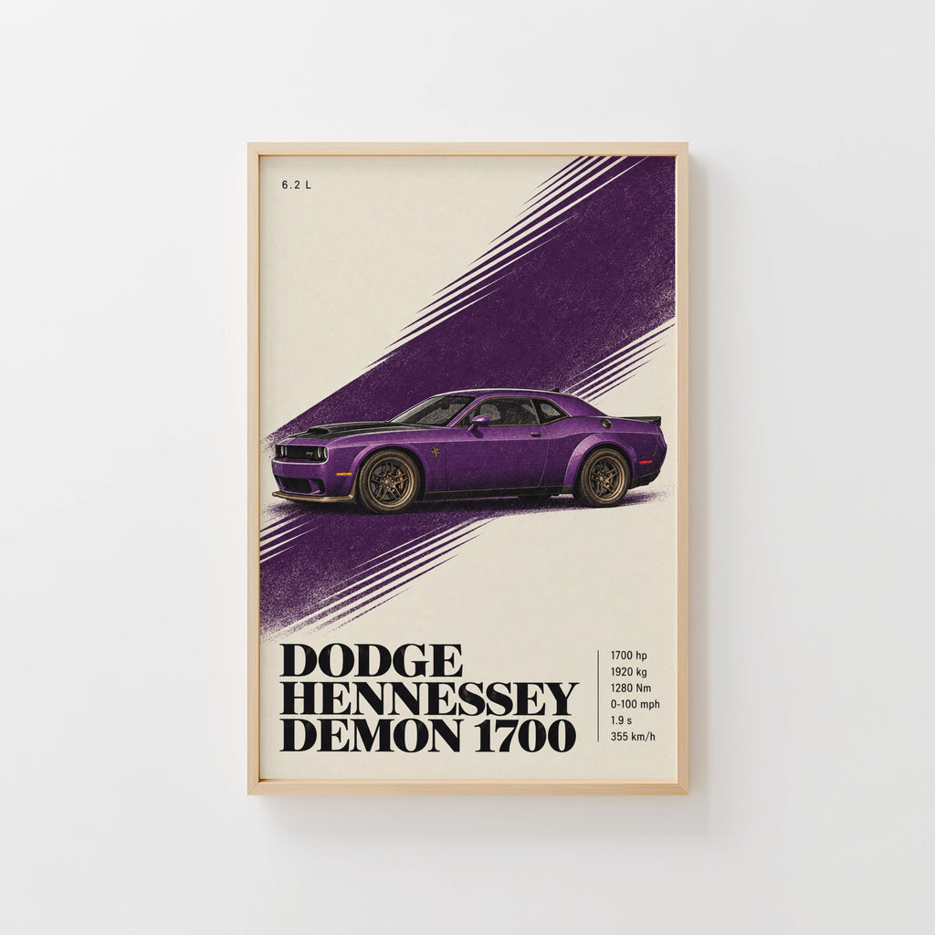 Vintage Dodge Demon Print, Muscle Car Poster
