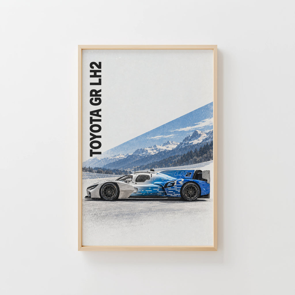 Vintage Toyota GR LH2 Print, Race Car Wall Art