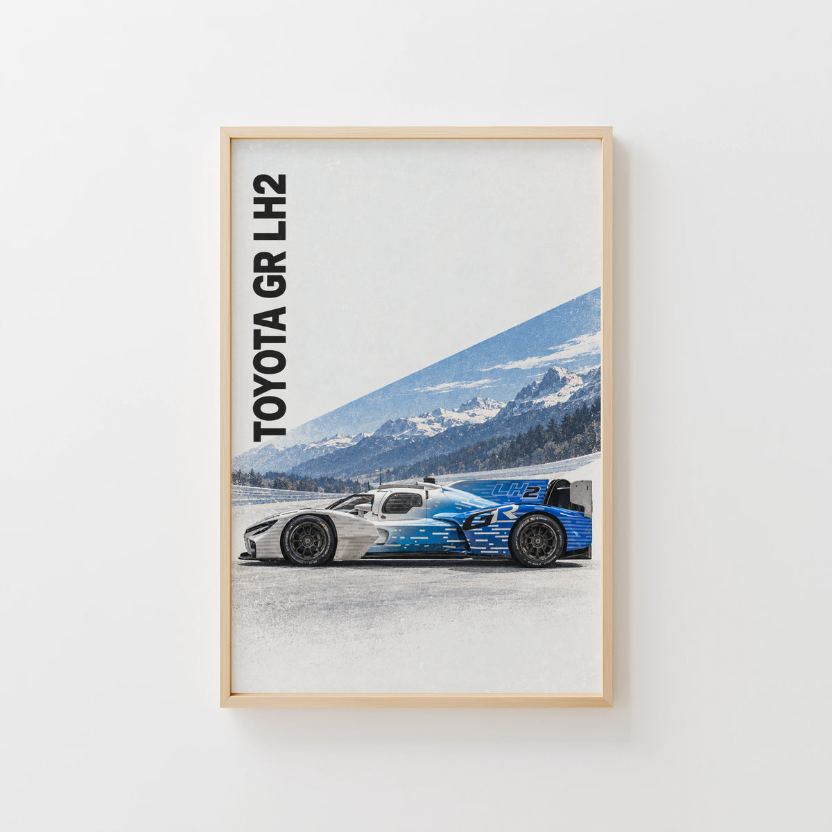 Vintage Toyota GR LH2 Print, Race Car Wall Art