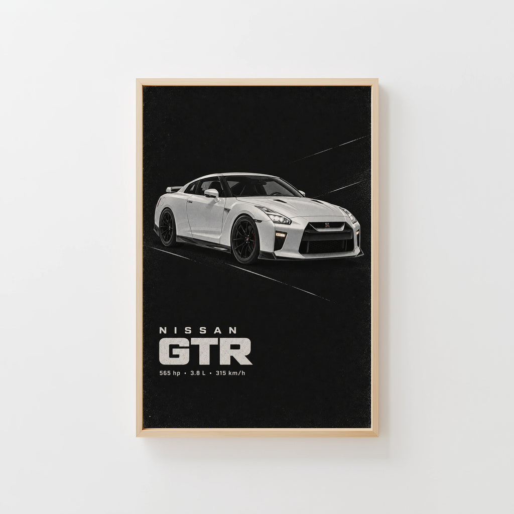 Vintage Nissan GTR Print, Car Wall Art