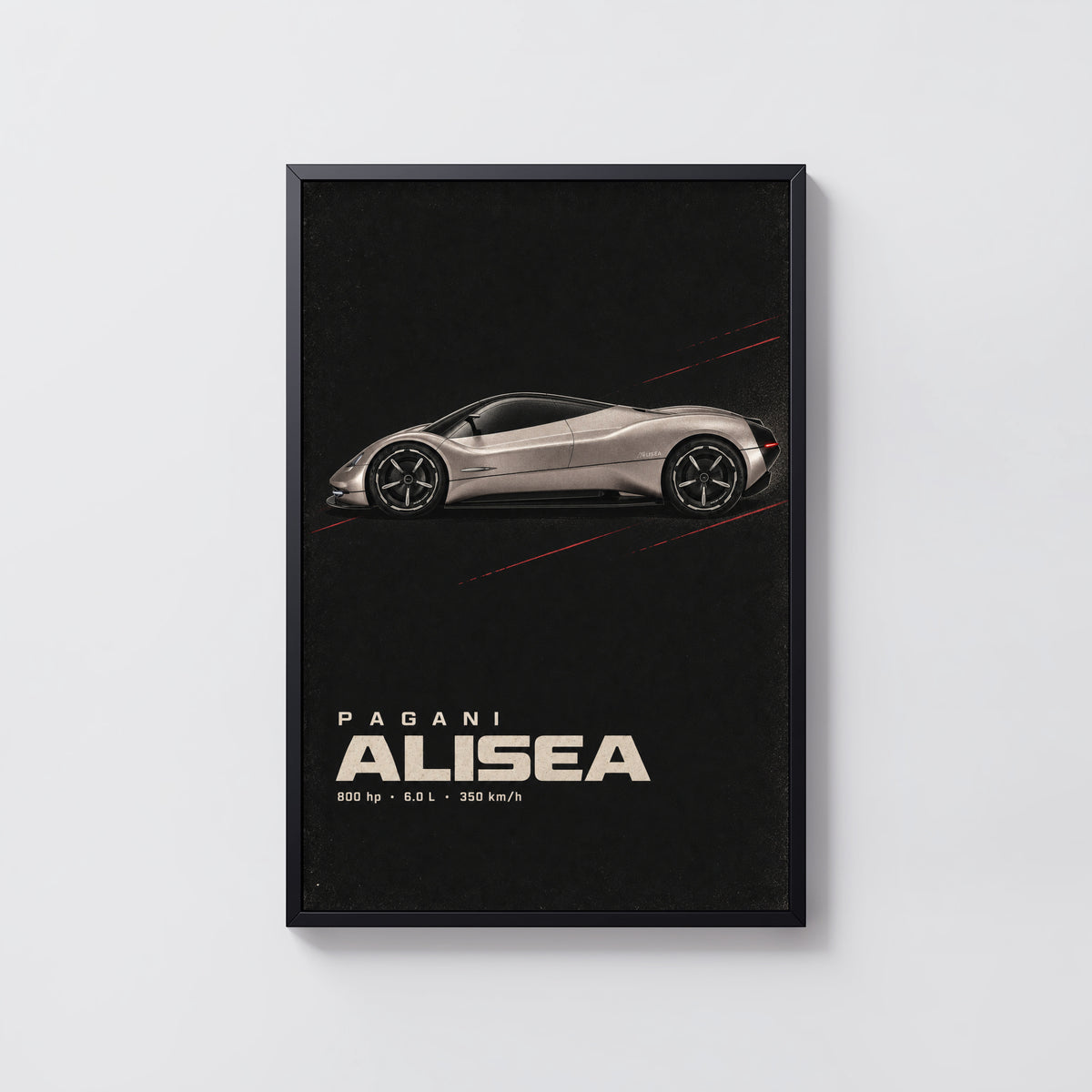 Vintage Pagani Alisea Print, Car Poster, Wall Art