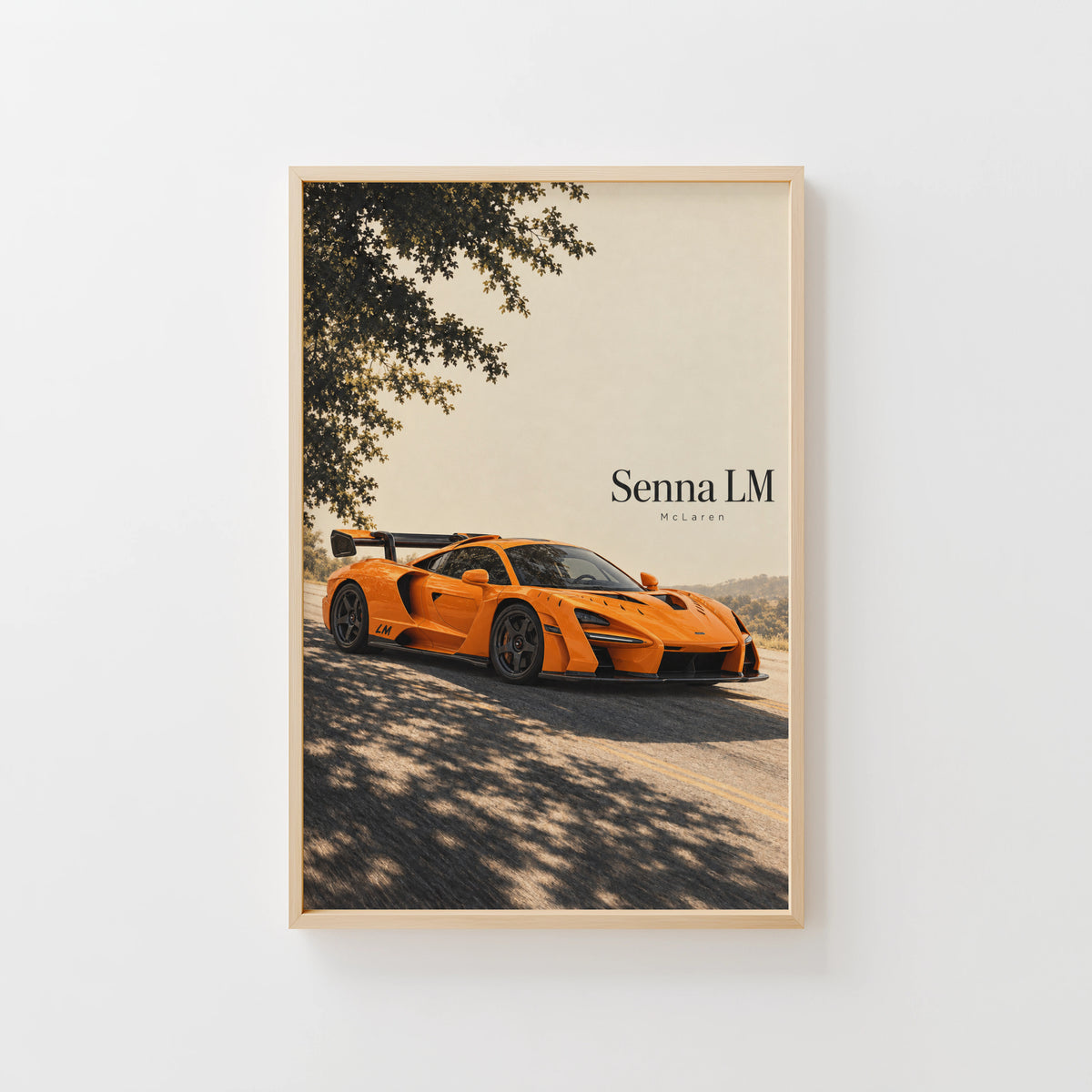 Vintage McLaren Senna LM Print, Supercar Wall Art
