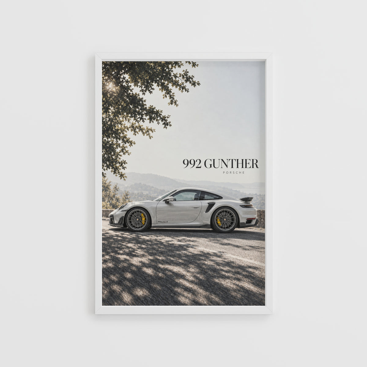 Vintage Porsche 992 Gunther Print, Car Wall Art