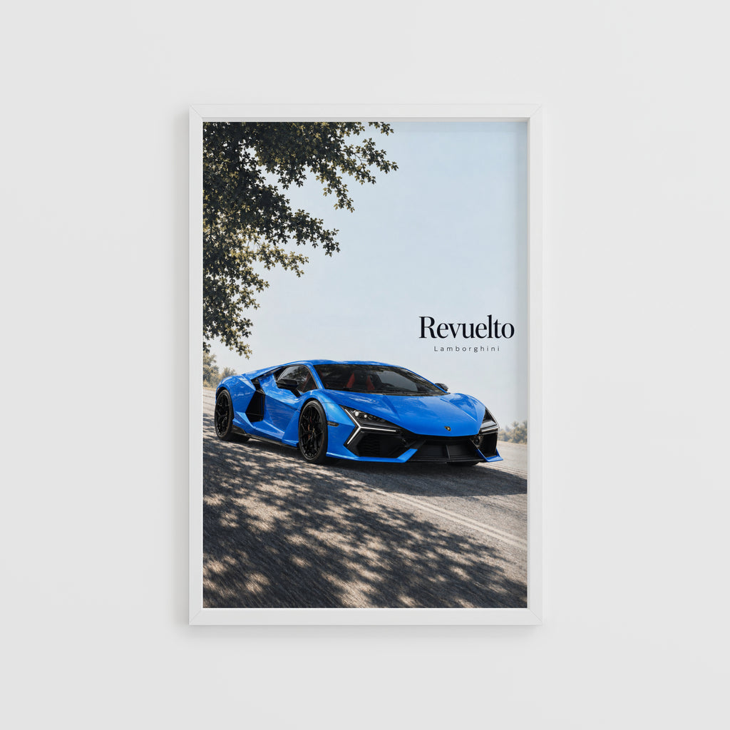 Vintage Lamborghini Revuelto Print, Car Wall Art