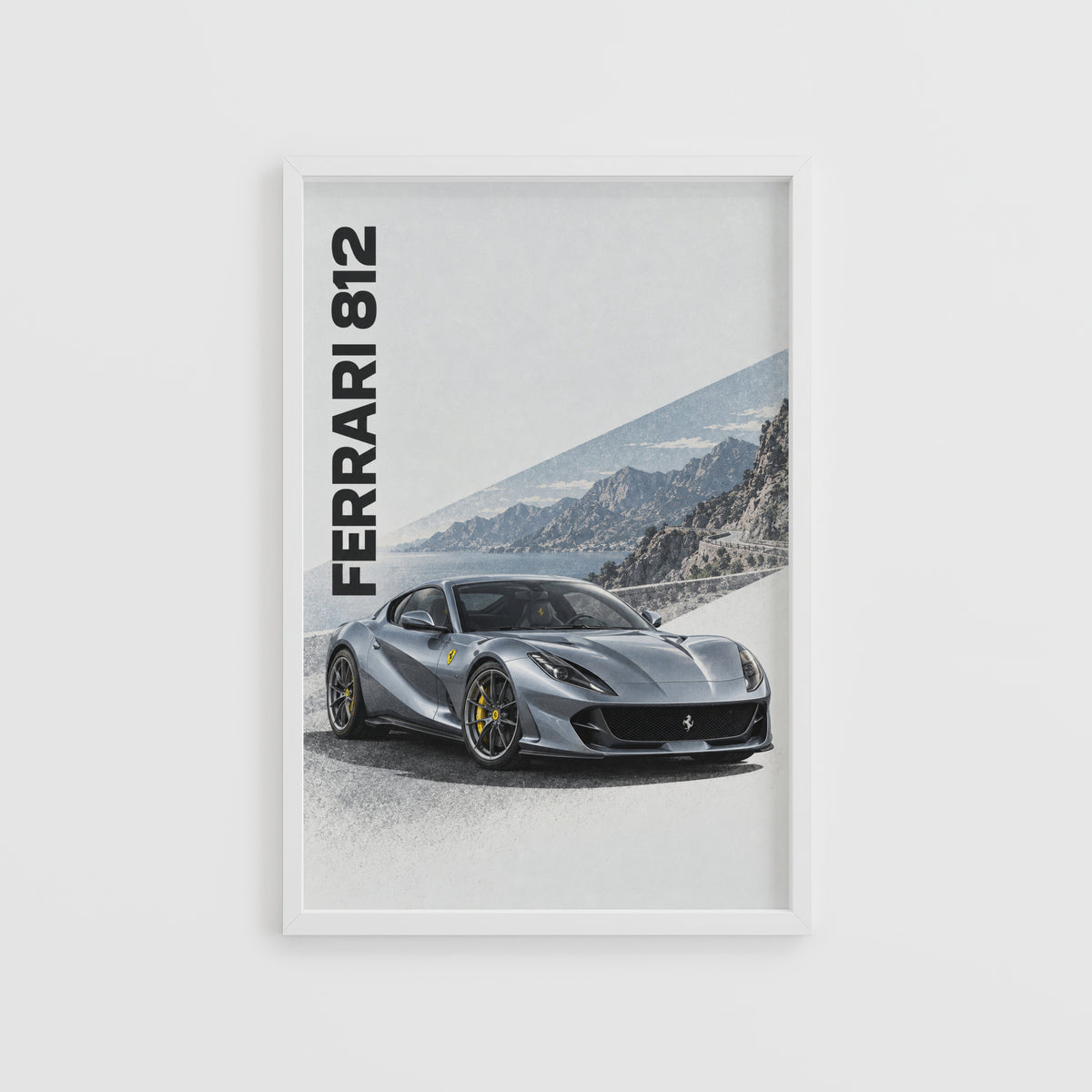 Vintage Ferrari 812 Print, Supercar Wall Art