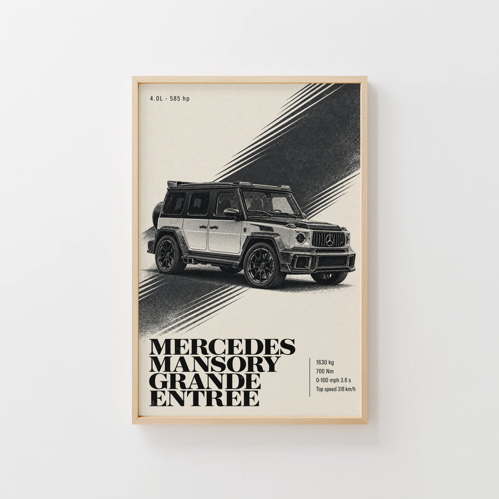 Vintage Mercedes Print, Mansory G Wagon Wall Art