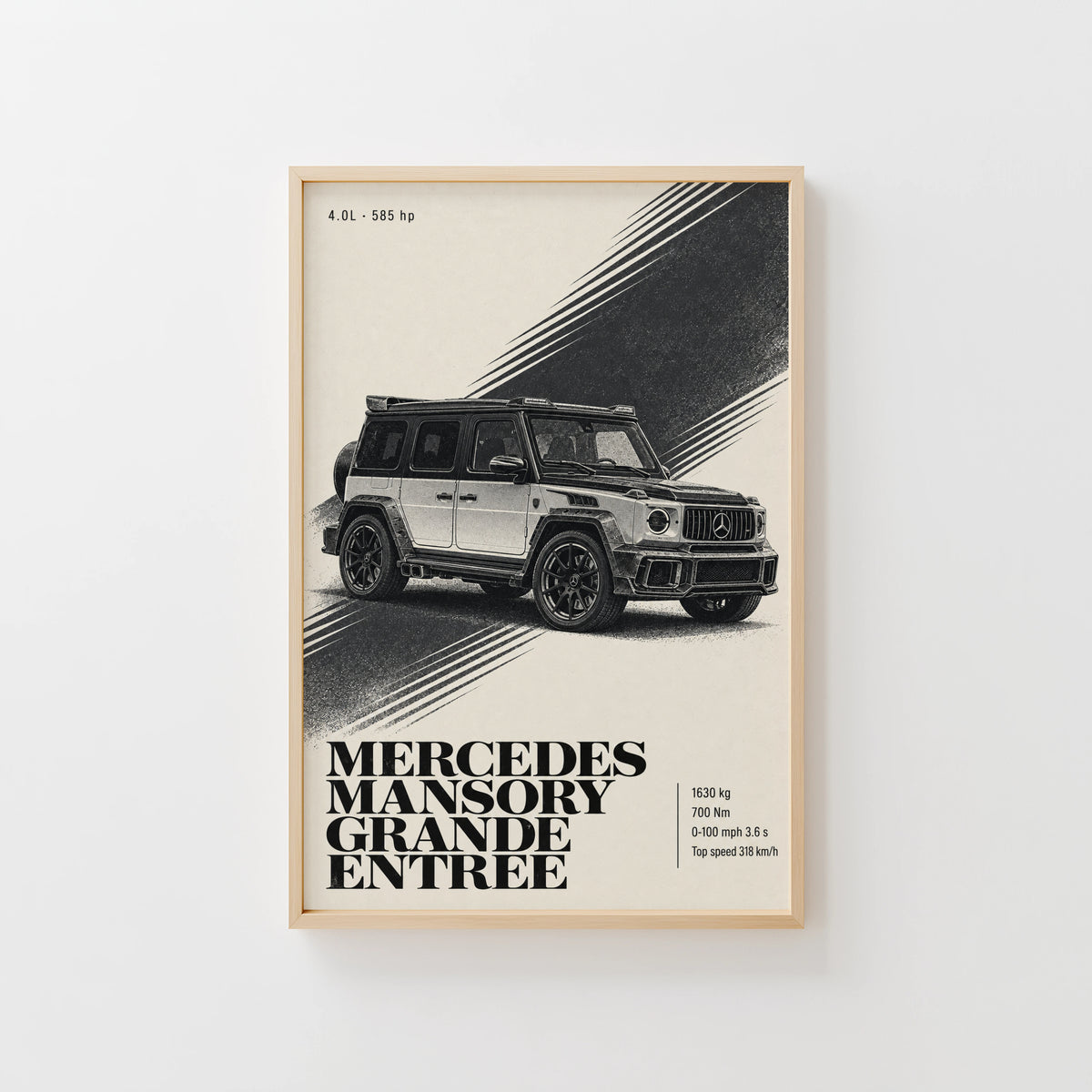 Vintage Mercedes Print, Mansory G Wagon Wall Art
