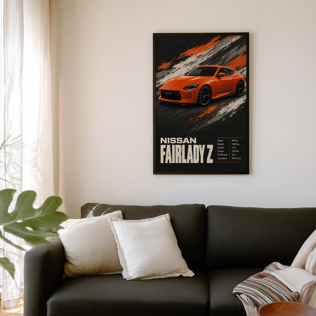 Vintage Nissan Fairlady Z Print, Car Wall Art