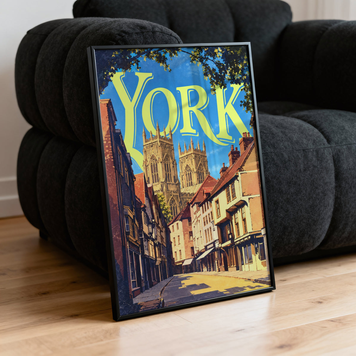 Vintage York Poster, York Minster Wall Art, England Print