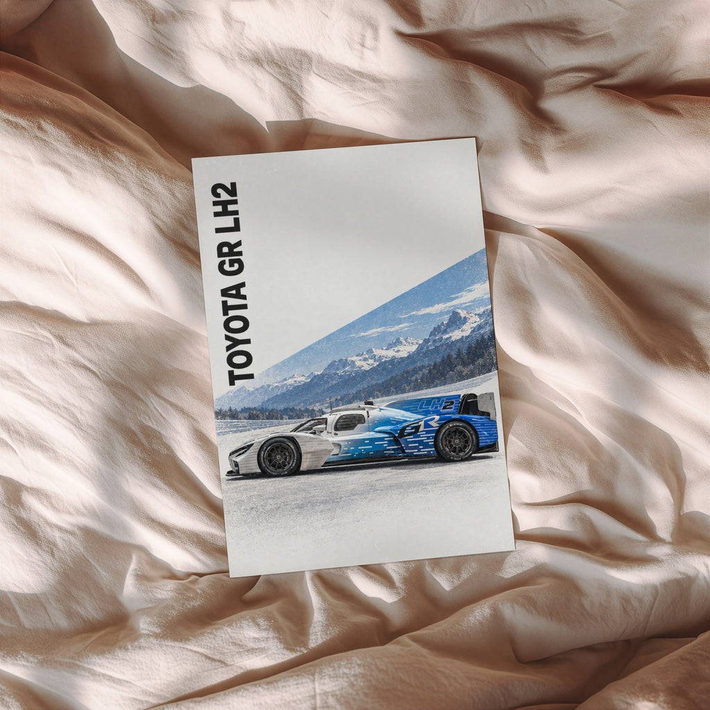 Vintage Toyota GR LH2 Print, Race Car Wall Art