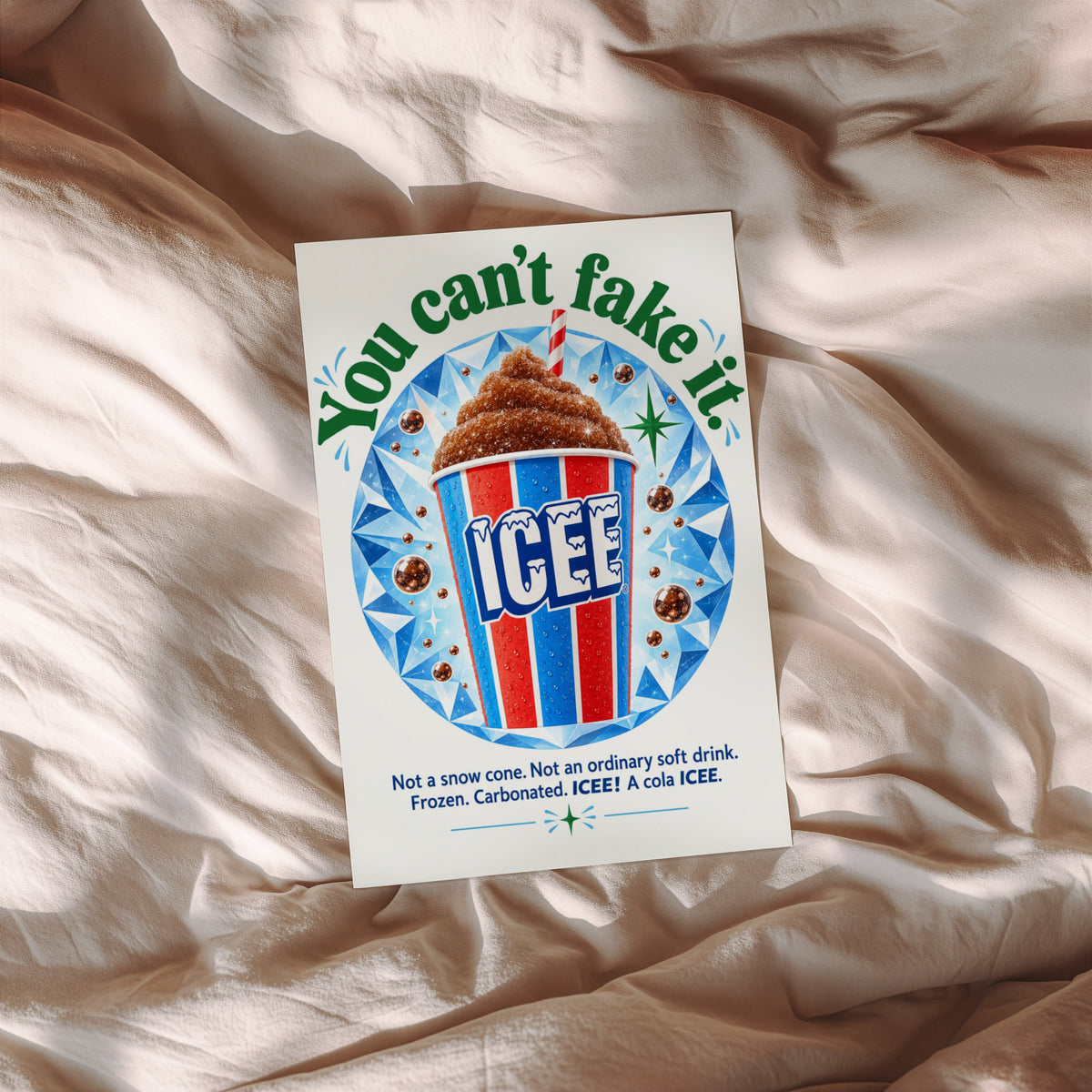 Vintage ICEE Cola Poster, Retro Diner Wall Art, Print