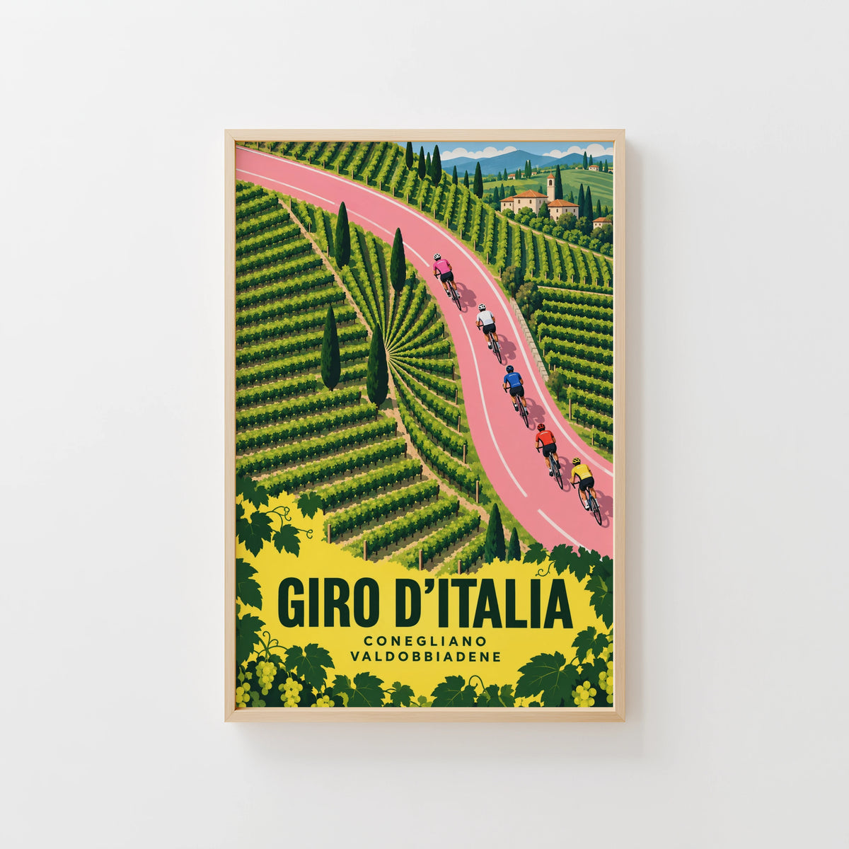 Vintage Giro d'Italia Poster, Cycling Wall Art, Print