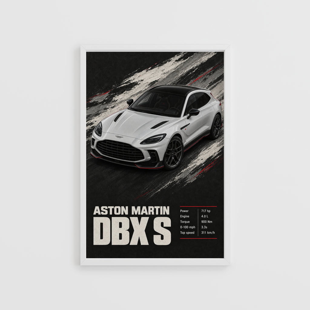Vintage Aston Martin DBX S Print, Car Poster, Wall Art