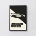 Vintage Lamborghini Aventador Print, Car Poster