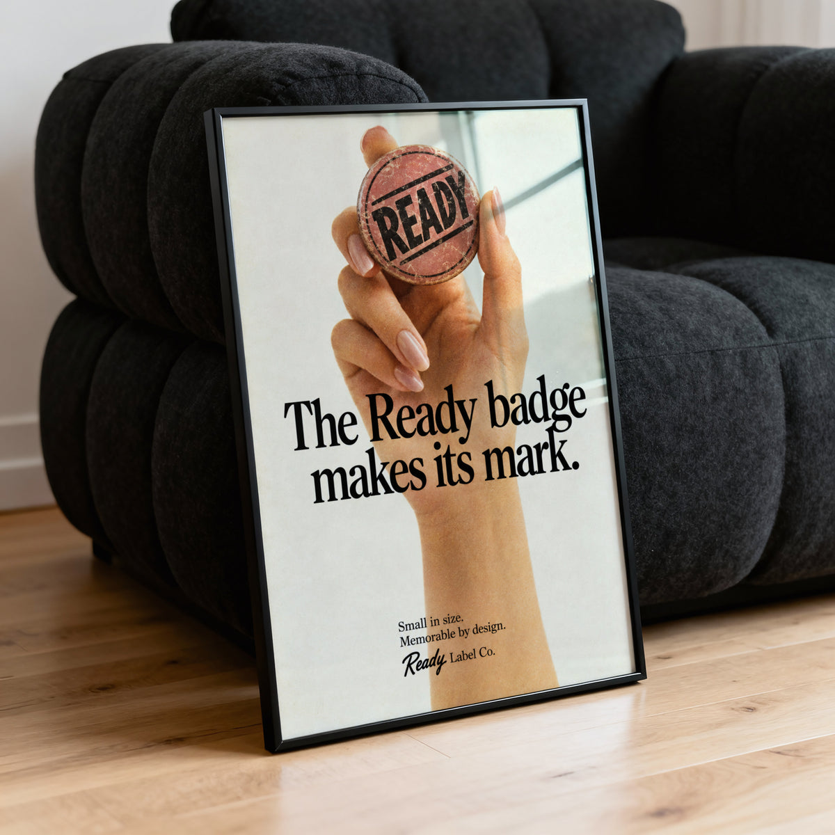 Vintage Badge Advert Poster, Retro Typography Wall Art Print