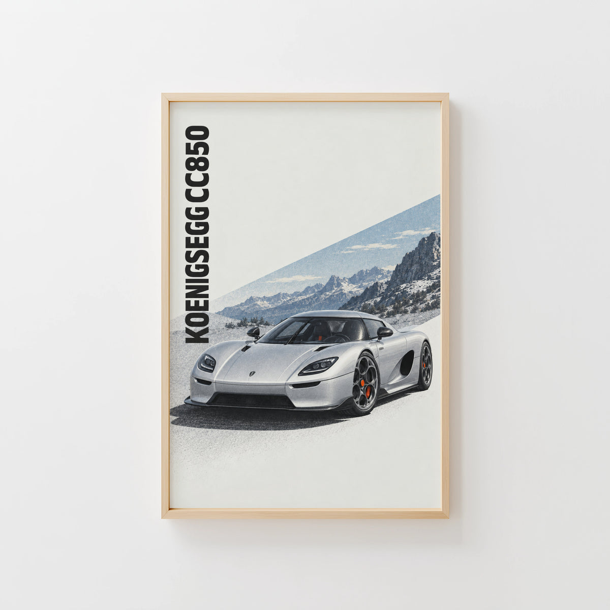 Vintage Koenigsegg CC850 Print, Supercar Wall Art