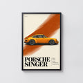 Vintage Porsche Singer Print, Car Wall Art