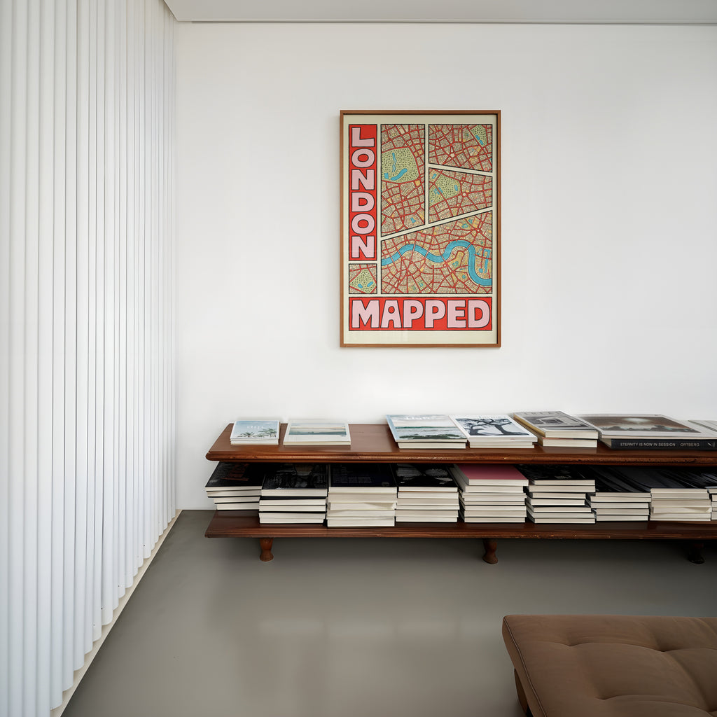 Vintage London Map Poster, England Wall Art, City Print