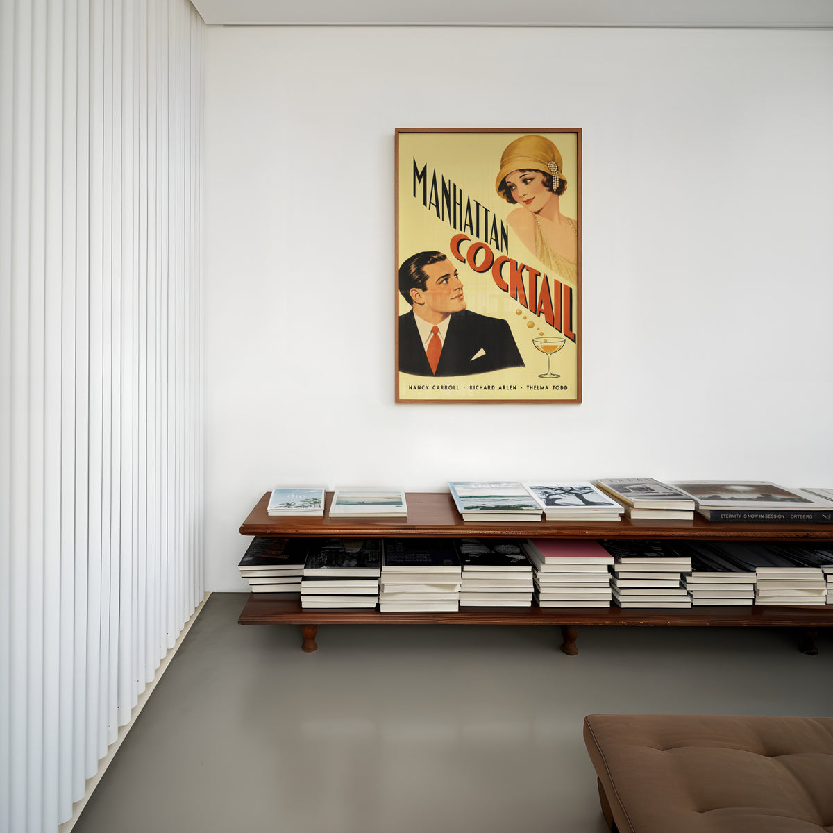 Vintage Manhattan Cocktail Print Poster, Art Deco Wall Art