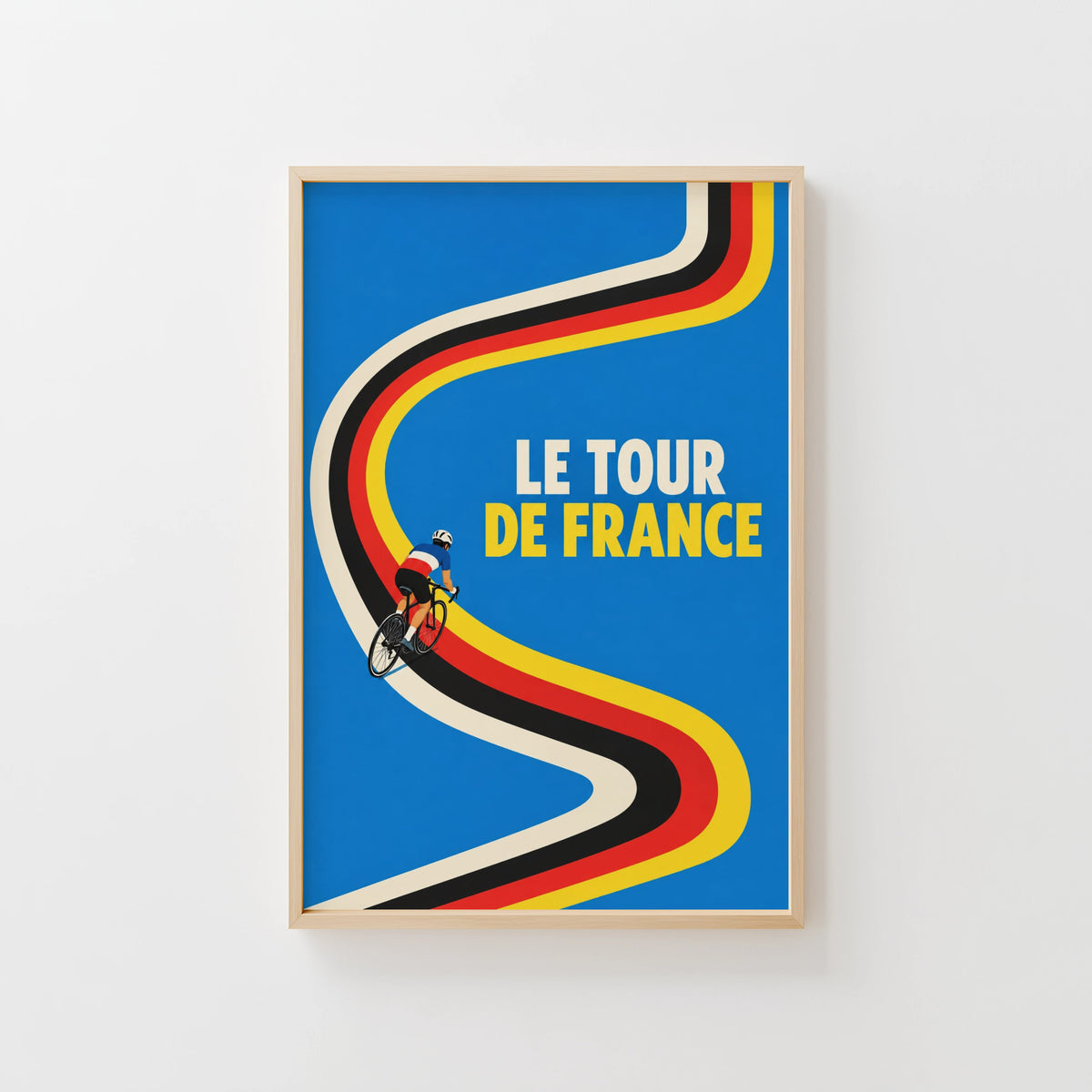 Vintage Tour de France Poster, Cycling Wall Art Print