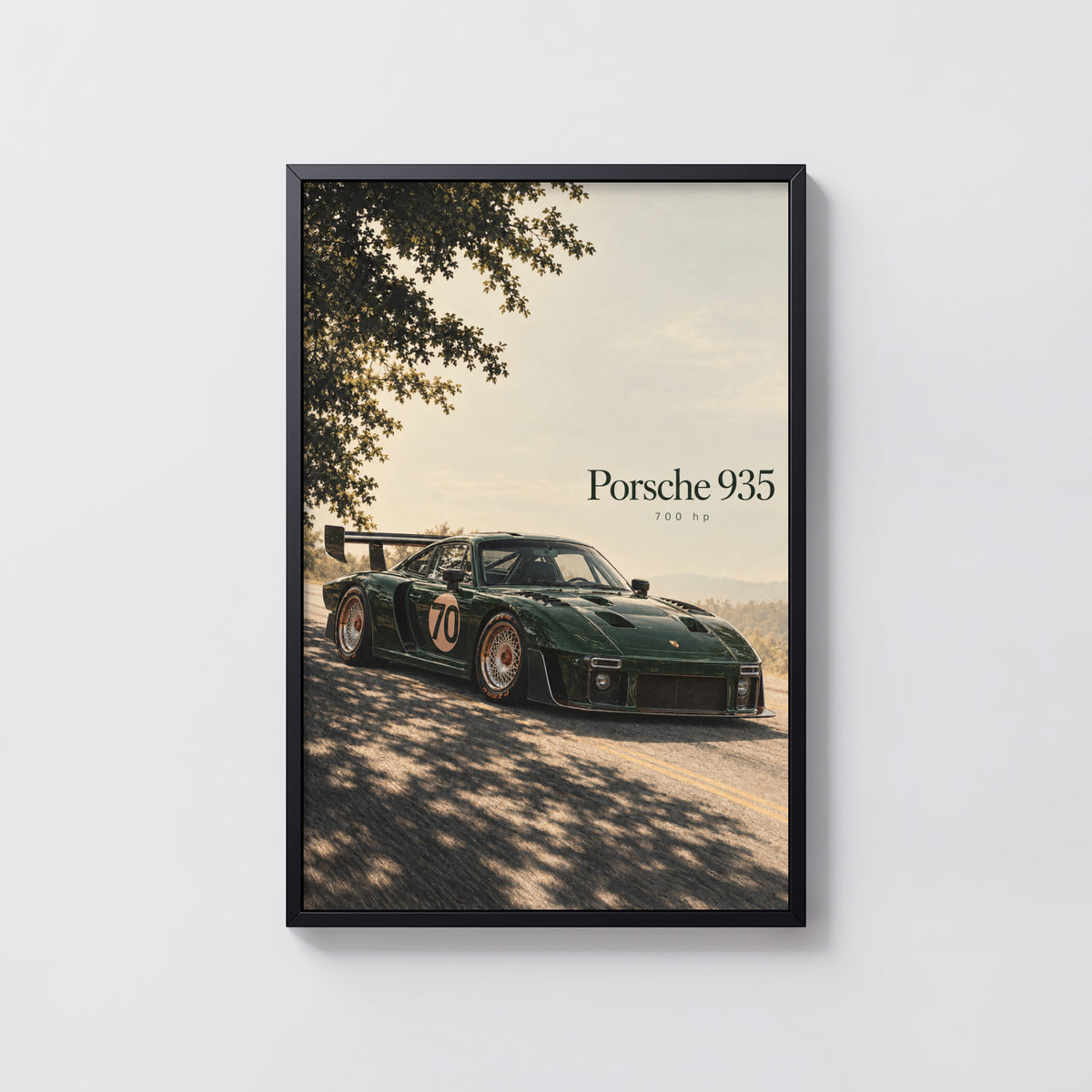 Vintage Porsche 935 Print, Race Car Wall Art
