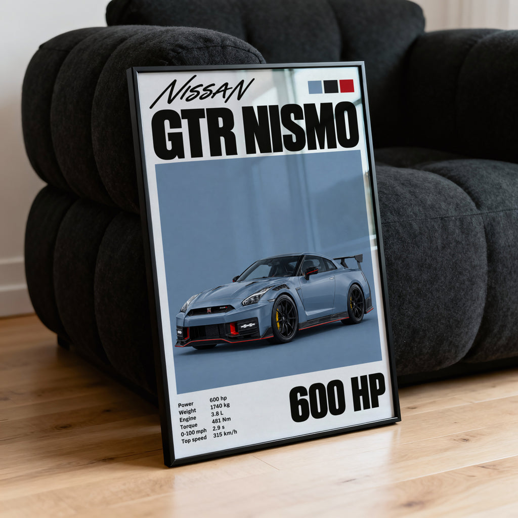 Vintage Nissan GTR NISMO Print, Car Wall Art