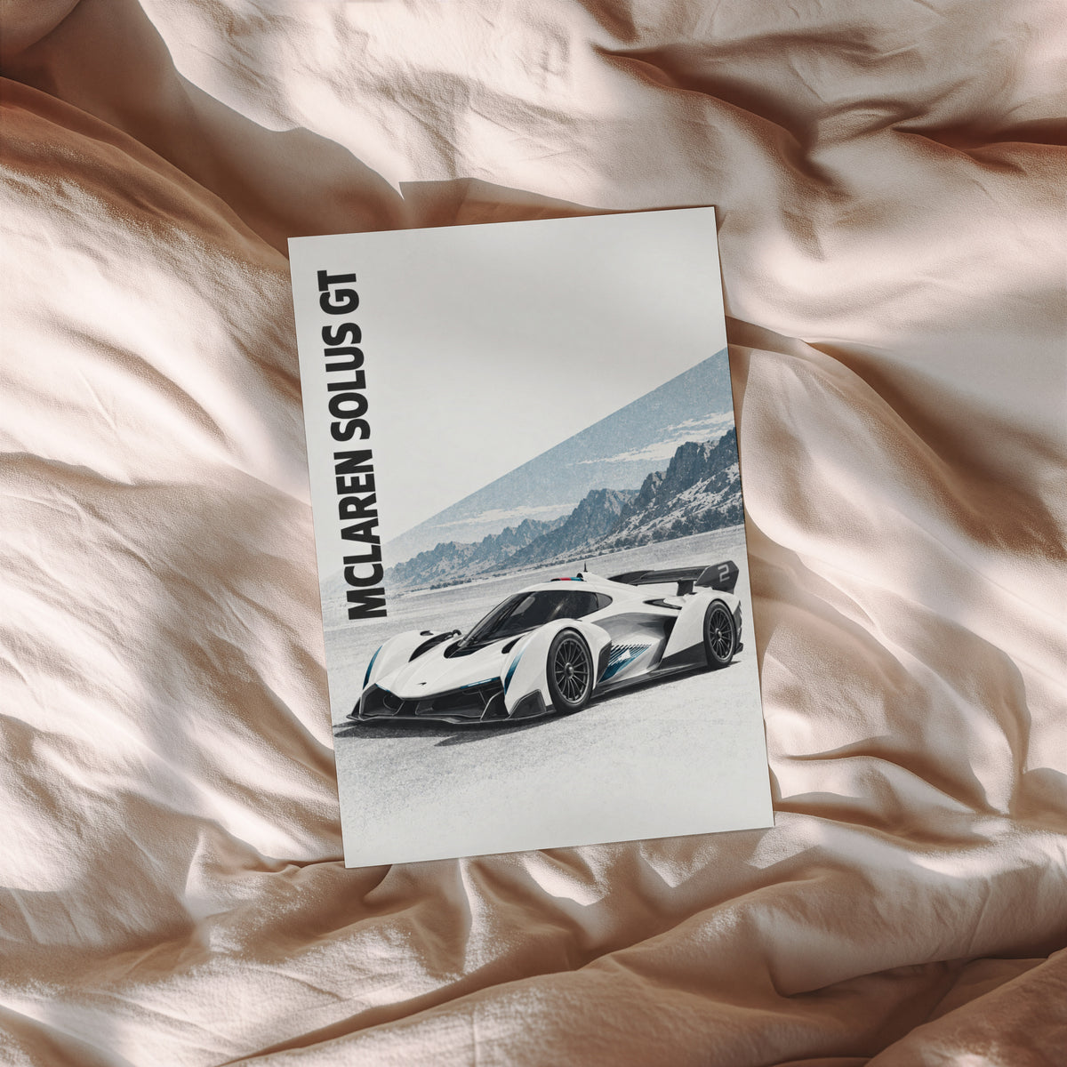 Vintage McLaren Solus GT Print, Car Wall Art