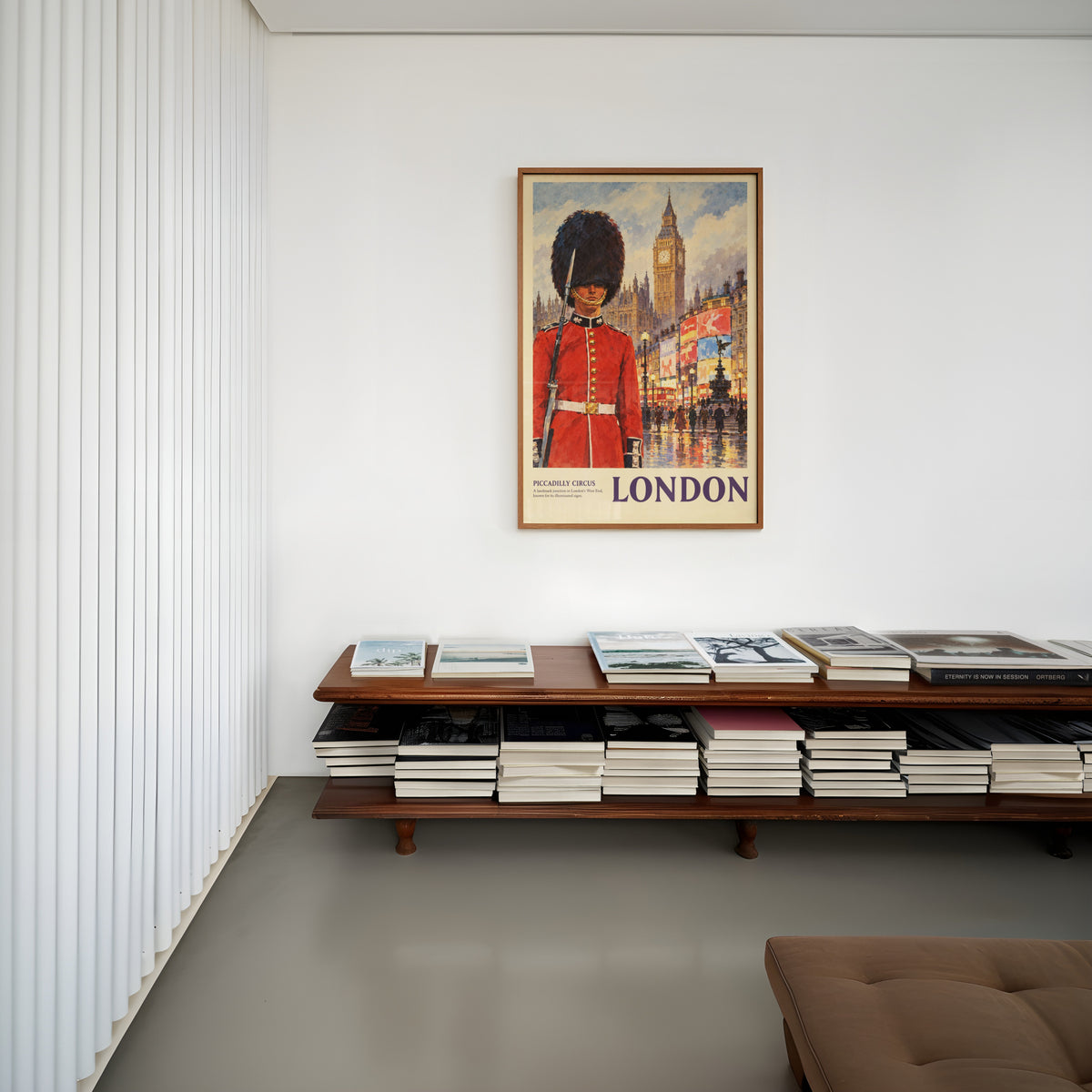 Vintage London Poster, Piccadilly Circus Print, Wall Art