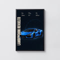 Vintage Lamborghini Revuelto Print, Supercar Wall Art