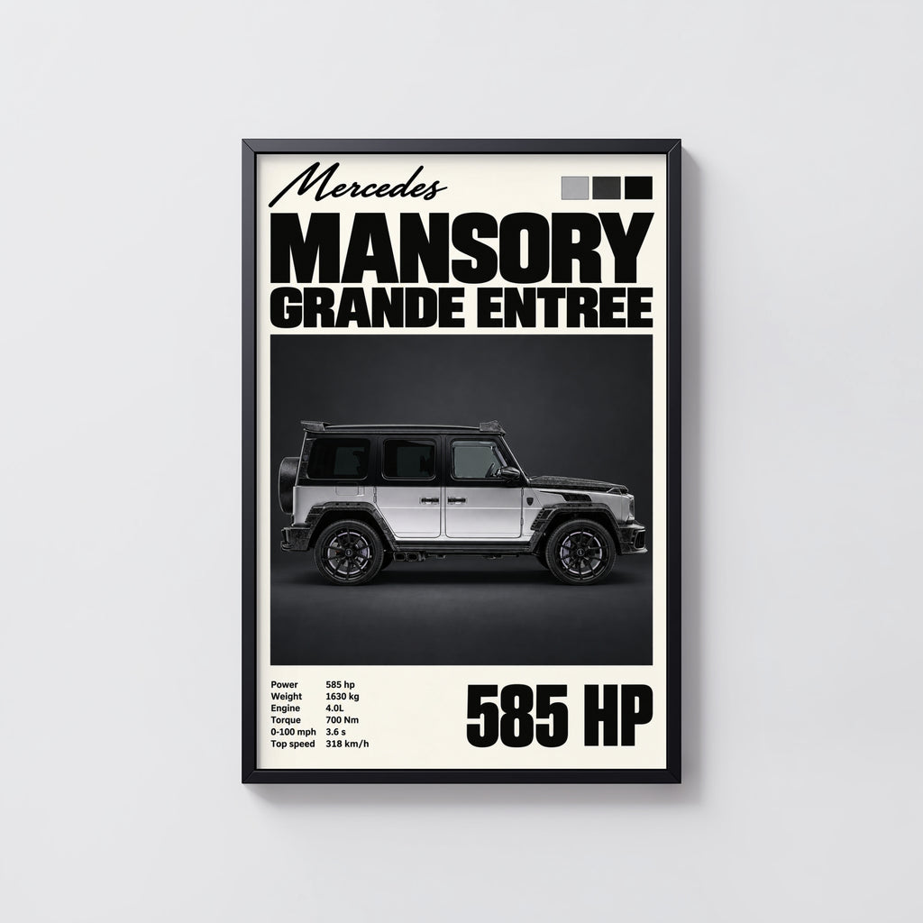 Vintage Mercedes Mansory Print, SUV Wall Art