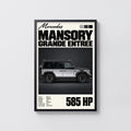 Vintage Mercedes Mansory Print, SUV Wall Art