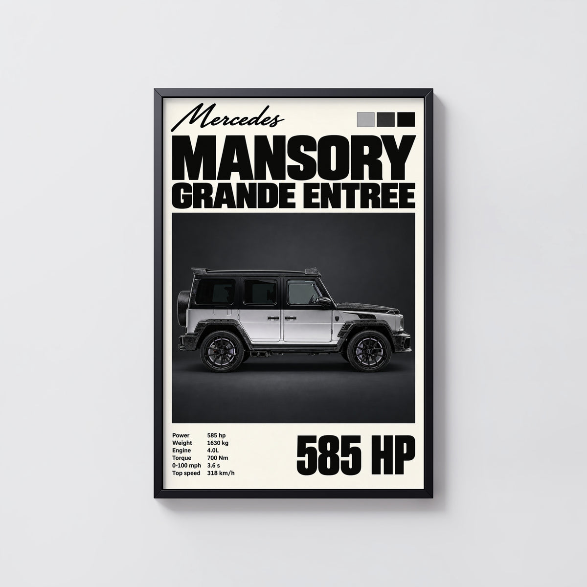 Vintage Mercedes Mansory Print, SUV Wall Art