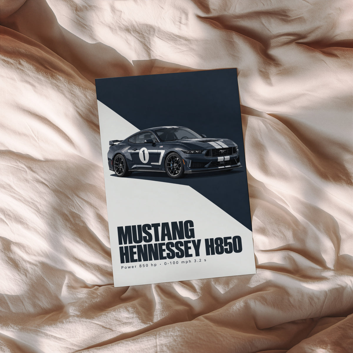 Vintage Mustang Print, Muscle Car Poster, Garage Wall Art