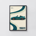 Vintage Porsche 911 Carrera S3 Print, Car Wall Art