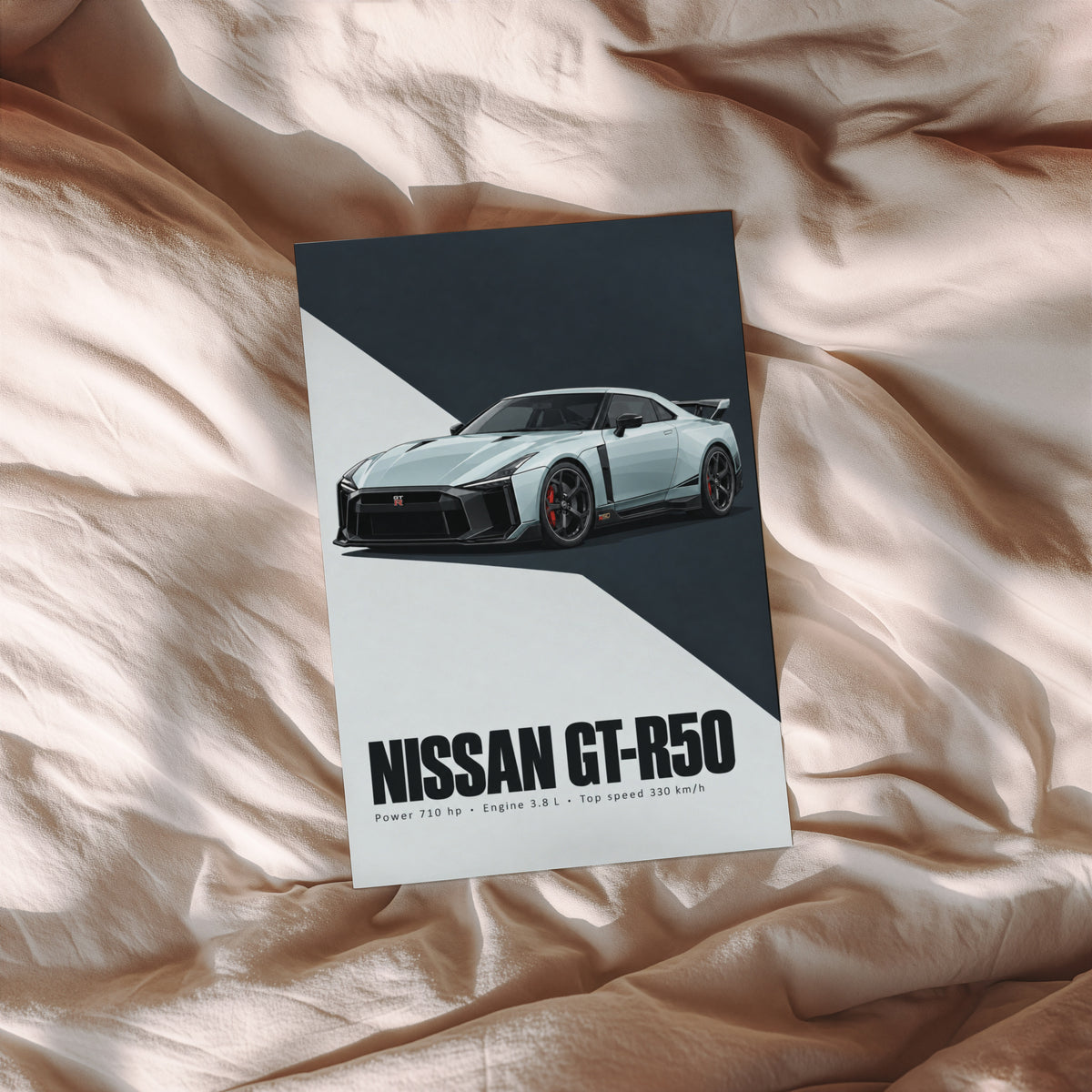 Vintage Nissan GT-R50 Print, Car Wall Art, Garage