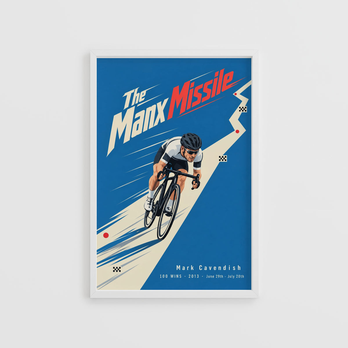Vintage Mark Cavendish Poster, Cycling Wall Art, Print