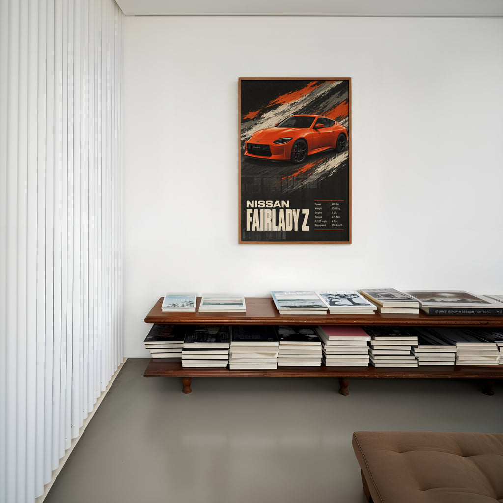 Vintage Nissan Fairlady Z Print, Car Wall Art
